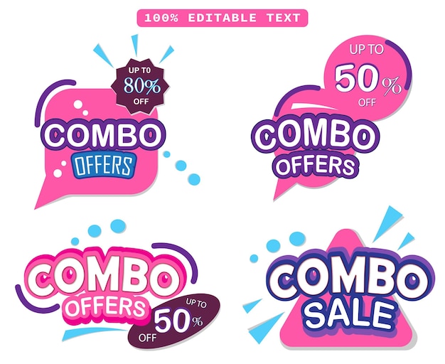 Original set of combo offers label pack with pink color