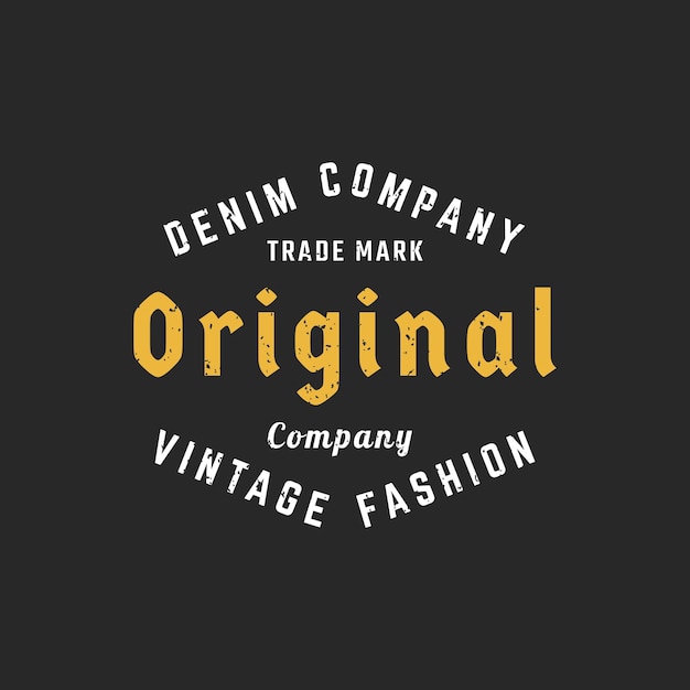 Vector original vintage denim perfect for t shirt design