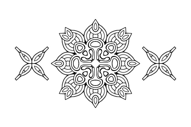 Ornament beautiful outline mandala. Geometric 