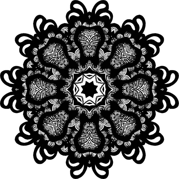 Vector ornament black mandala