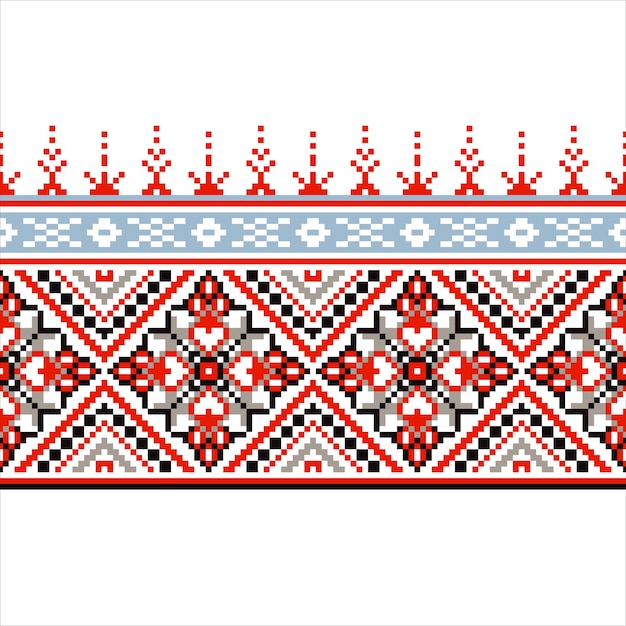 Ornament for cross stitch. National ornament of slavic peoples.