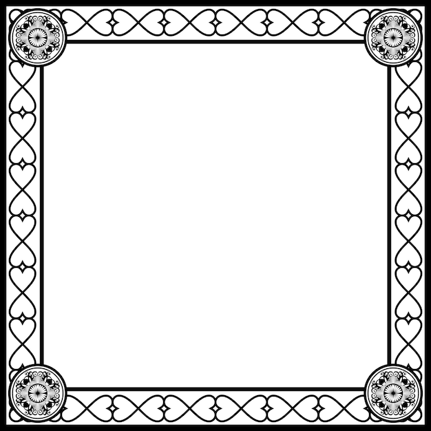 Ornament frames can be for wedding invitations, book covers or others