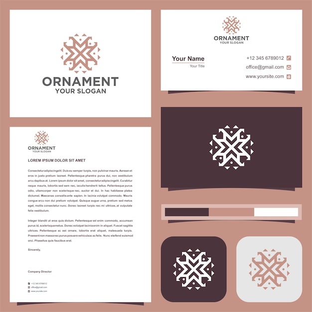 Ornament logo and business card set