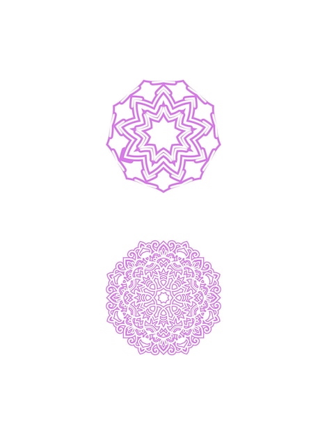 Vector ornament mandala patterns design with on color