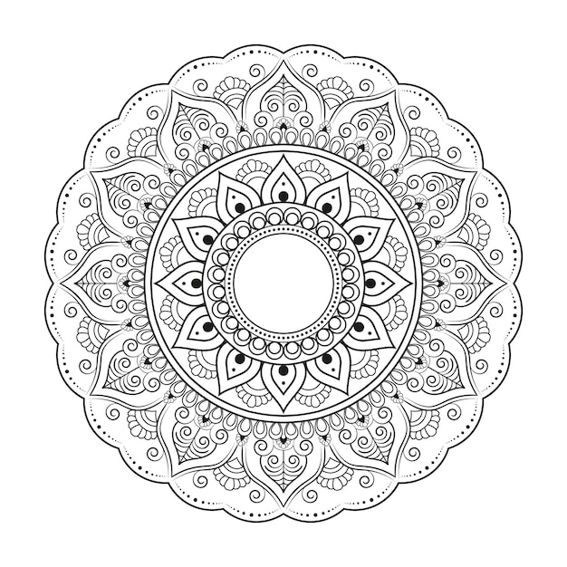 Ornament Round Set with Mandalas