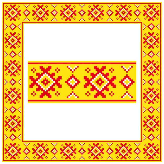 Ornament square colour pattern