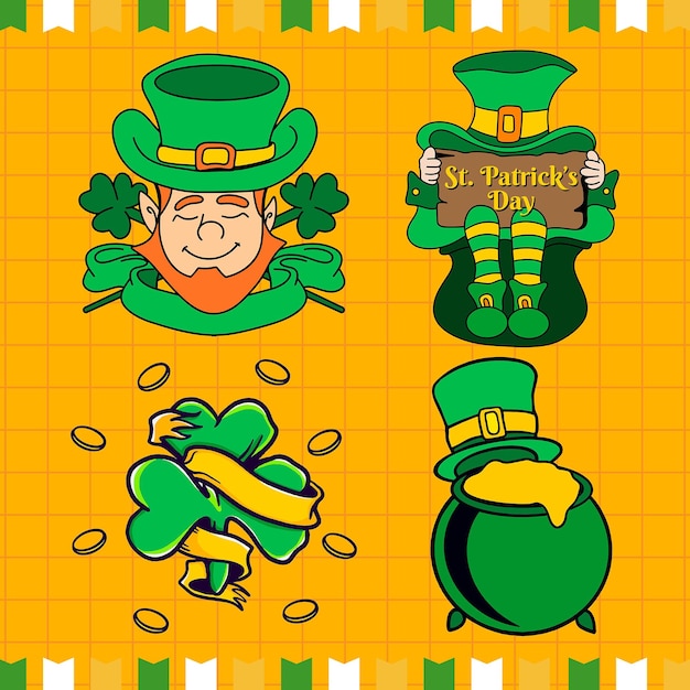 Ornament St Patrick Object Cartoon style illustration