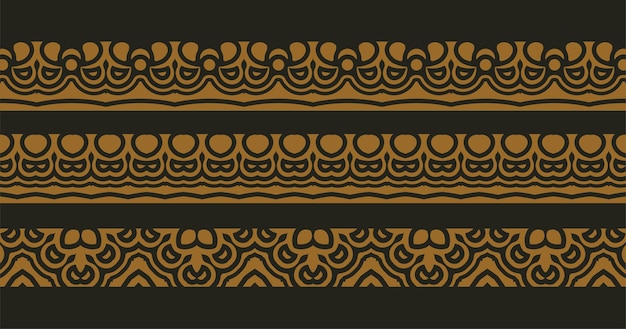 Ornament style ethnic seamless borders