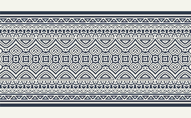 Ornament style ethnic seamless borders