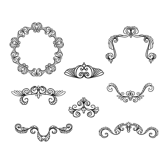 ornament vector set collection vector illustration