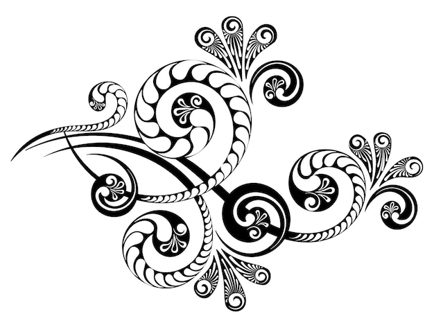 Ornament with a beautiful complex pattern for the design of invitations, letters and greeting cards