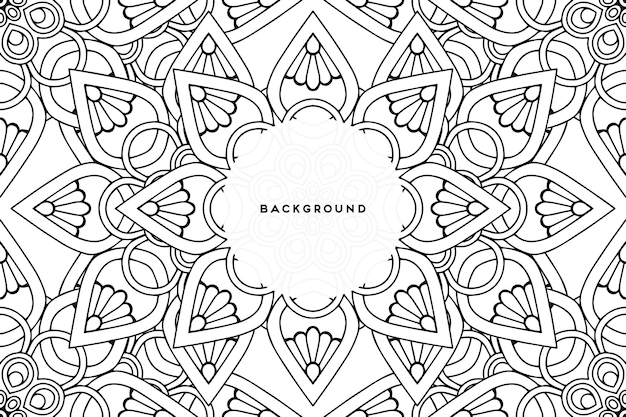 Ornamental background with geometric circular design