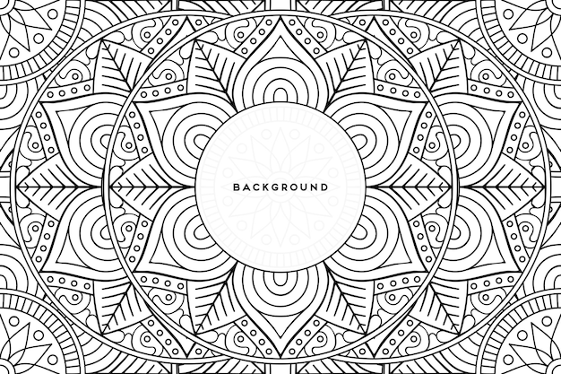 Ornamental background with geometric circular design