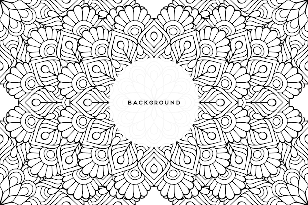 Ornamental background with geometric circular design