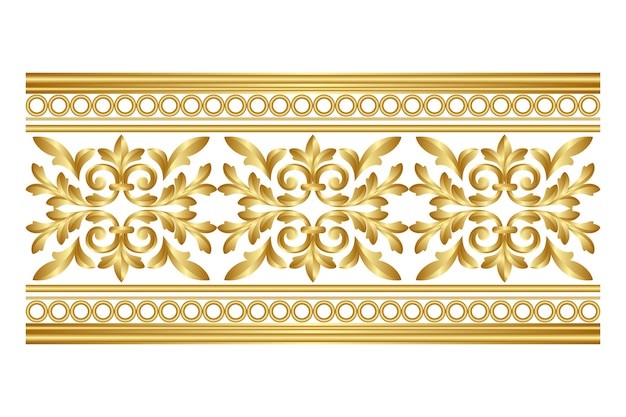 Ornamental border golden design