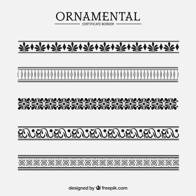 Ornamental certificate border collection