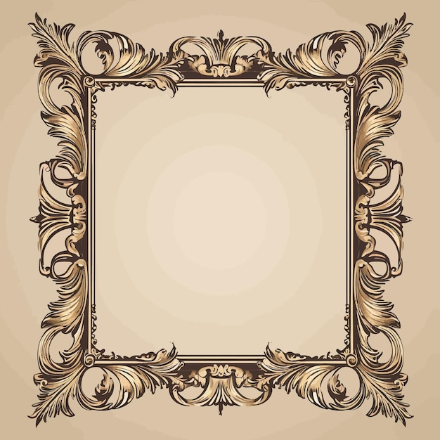 Vector ornamental floral frame