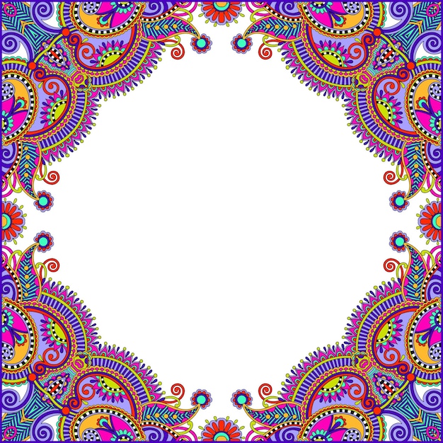 Ornamental floral pattern with place for your greetings