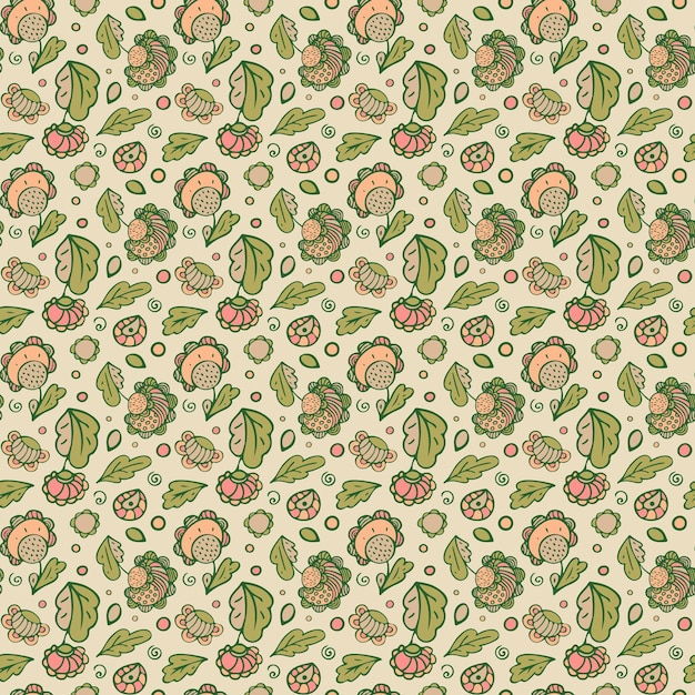 Ornamental floral seamless pattern for design and textile