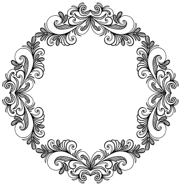 Ornamental frame, hand drawing