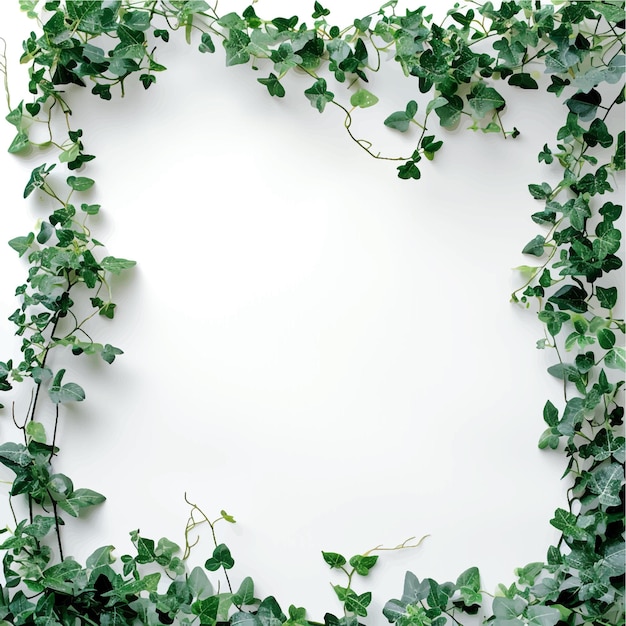 Vector ornamental greenery vertical textured border growth horizontal vine wallpaper vegetation frame fol