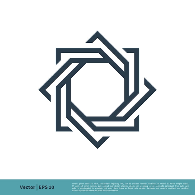 Ornamental Line Decorative Star Geometric Icon Vector Logo Template Illustration Design Vector EPS 10