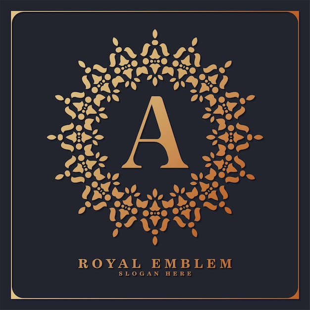 Ornamental luxury letter a logo