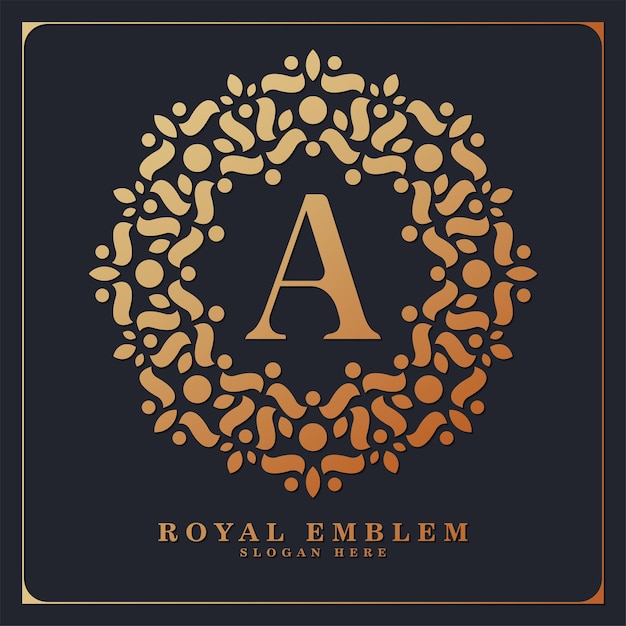 Ornamental luxury letter a logo