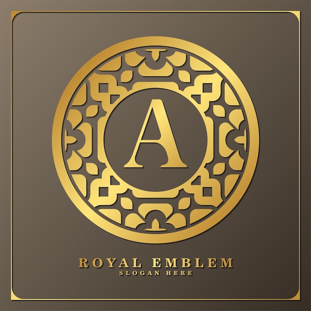 Ornamental luxury letter a logo