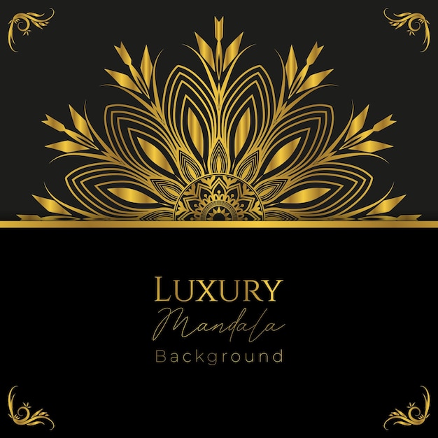 Ornamental Luxury mandala pattern background design vector with golden arabesque east style