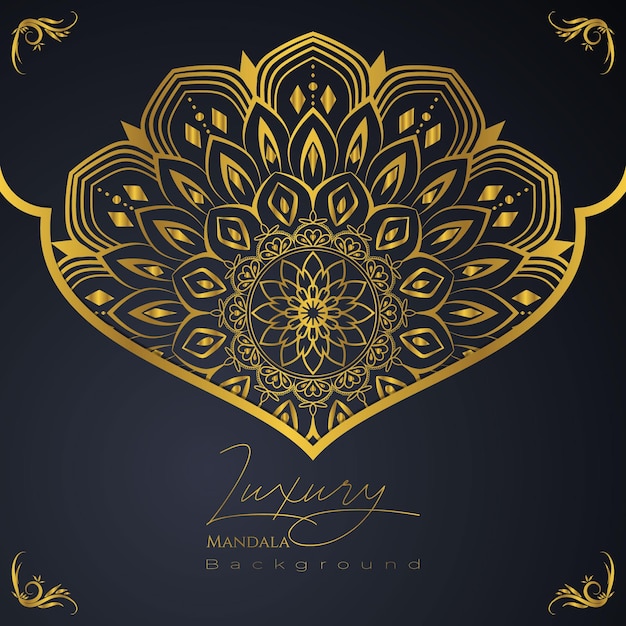 Ornamental Luxury mandala pattern background design vector with golden arabesque east style