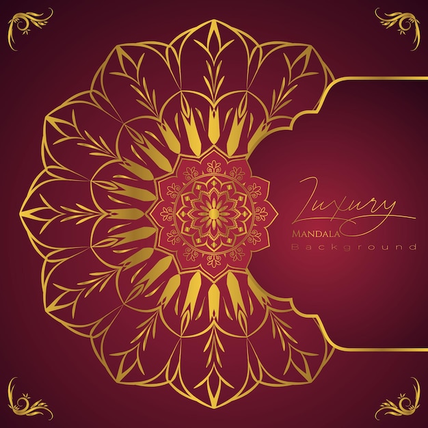 Ornamental Luxury mandala pattern background design vector with golden arabesque east style