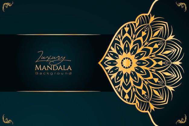 Ornamental Luxury mandala pattern background design vector with golden arabesque east style