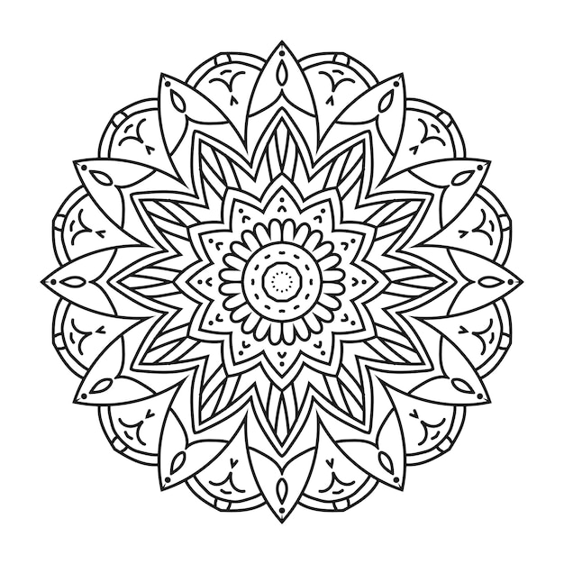 Ornamental luxury mandala pattern design decorative pattern in oriental style for coloring book pag