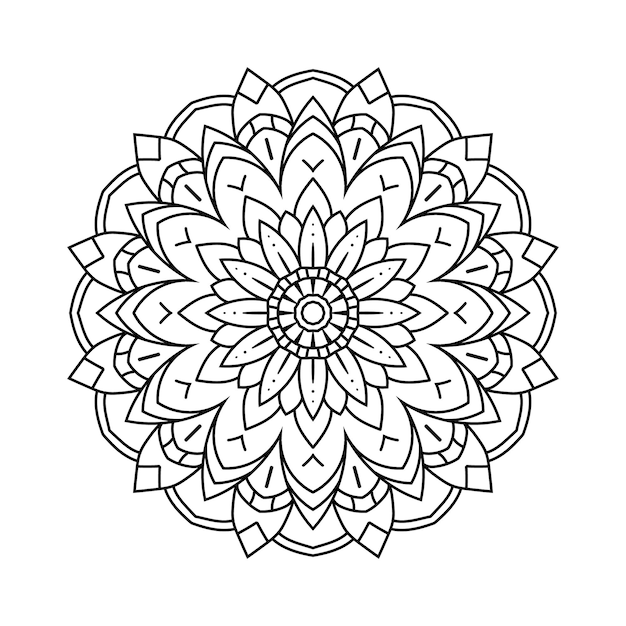 Ornamental luxury mandala pattern design decorative pattern in oriental style for coloring book pag