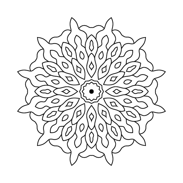 Ornamental luxury mandala pattern design decorative pattern in oriental style for coloring book pag