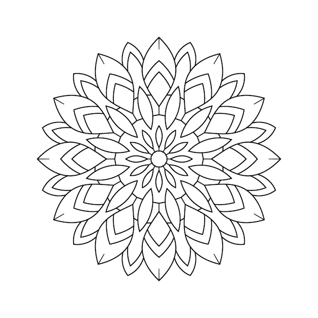 Ornamental luxury mandala pattern design decorative pattern in oriental style for coloring book pag