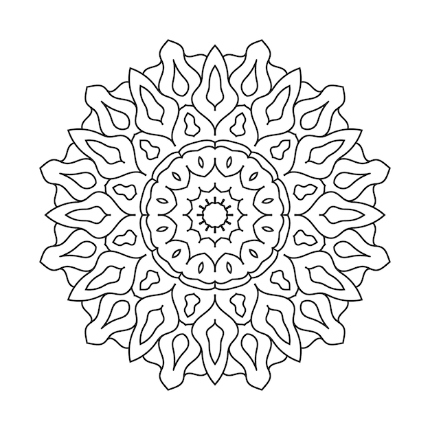 Ornamental luxury mandala pattern design decorative pattern in oriental style for coloring book pag