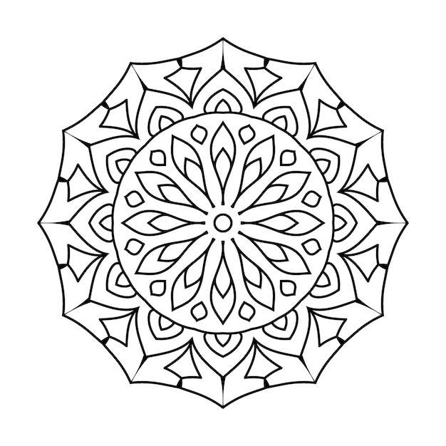 Ornamental luxury mandala pattern design decorative pattern in oriental style for coloring book pag