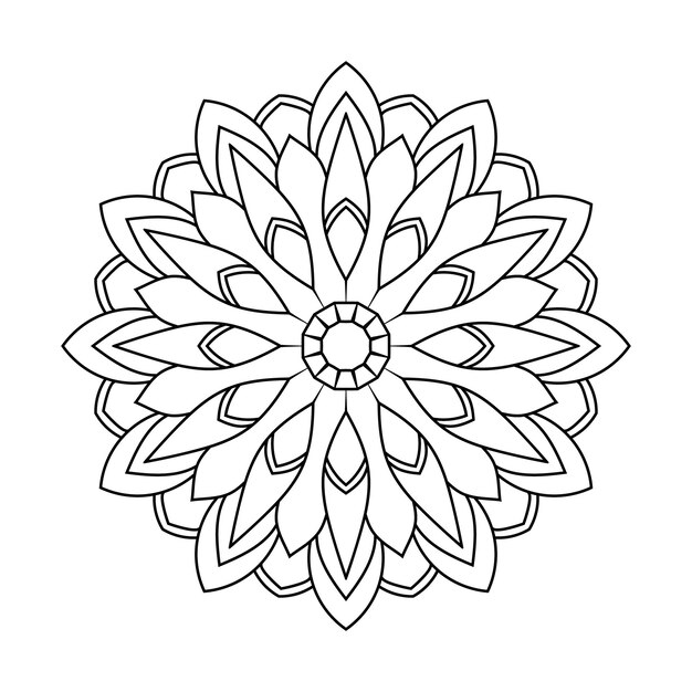 Ornamental luxury mandala pattern design decorative pattern in oriental style for coloring book pag