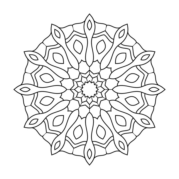 Ornamental luxury mandala pattern design decorative pattern in oriental style for coloring book pag