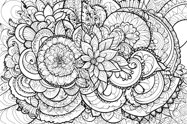 Ornamental mandala adult coloring book page Entangle style coloring page Arabic Indian ornament