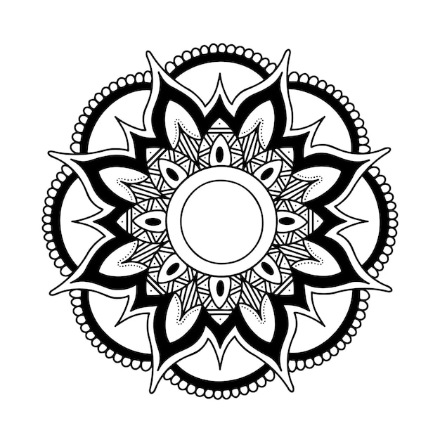 Ornamental mandala for coloring