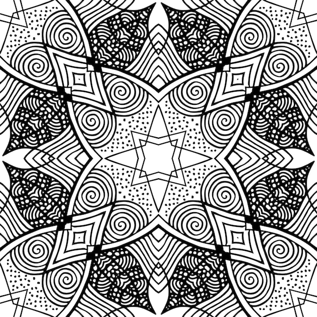 Ornamental mandala design abstract background Seamless pattern