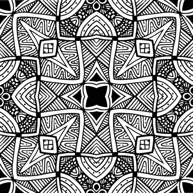 Ornamental mandala design abstract background Seamless pattern