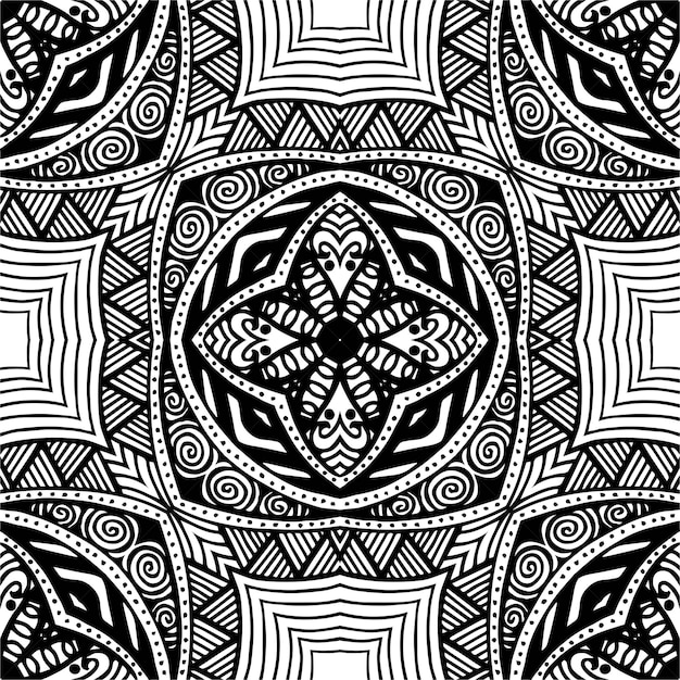 Ornamental mandala design abstract background Seamless pattern