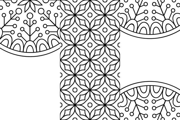 Ornamental mandala design background outline