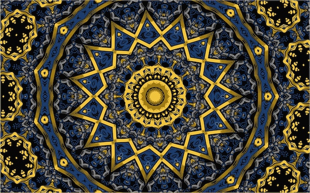 Ornamental mandala design background in traditional oriental style