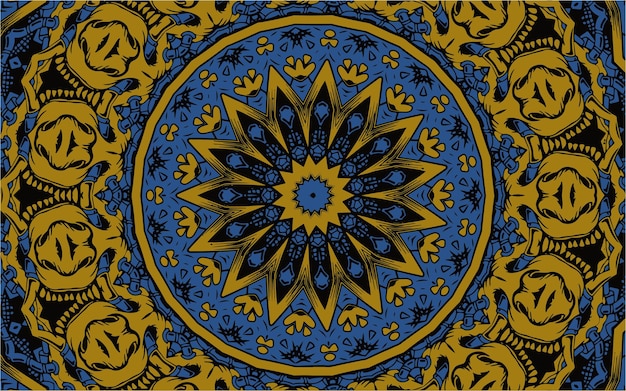 Ornamental mandala design background in traditional oriental style