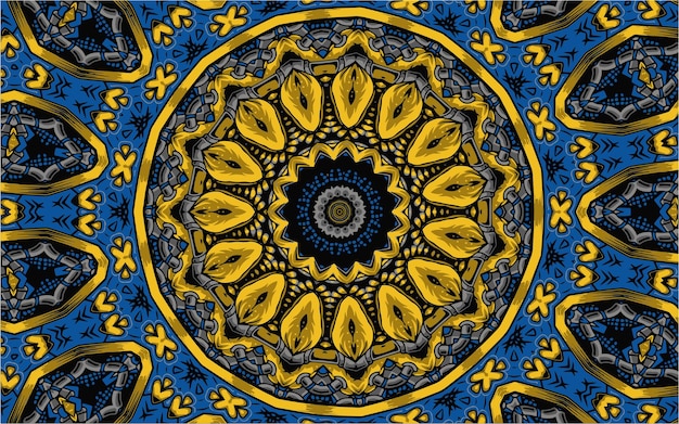 Ornamental mandala design background in traditional oriental style